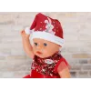 Sukienka dla lalki ZAPF BABY born Xmas Dress na lalki 43 cm, tekstylna, wielokolorowa, składana, wiek 3–12