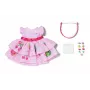 Sukienka dla lalki ZAPF BABY born Dress with Pinplay dla lalki 43 cm, wielokolorowa, składana, wiek 3+