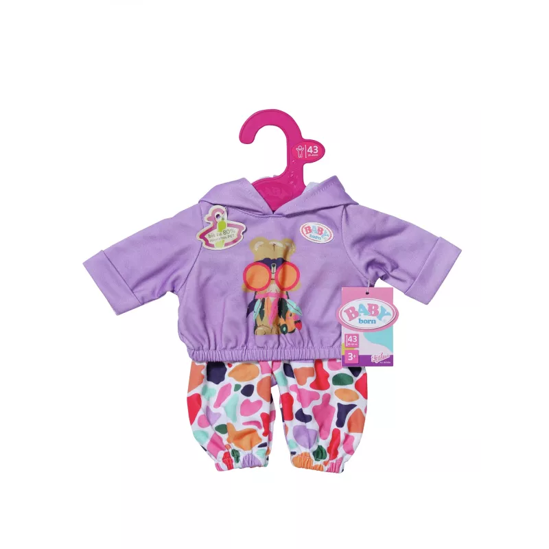 Zestaw ubranek dla lalek ZAPF BABY born Hoodie Outfit dla lalek 43 cm, wielokolorowy, zalecany wiek 3+