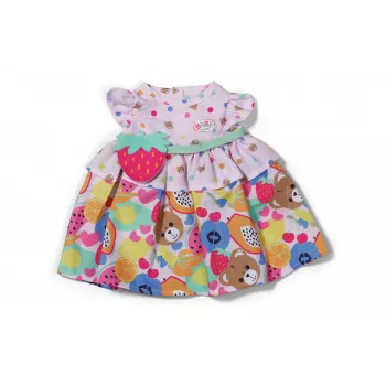 Sukienka dla lalki ZAPF BABY born Sukienka Owoce na lalki 43 cm, wielokolorowa, składana, wiek 3+