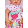 Sukienka dla lalki ZAPF BABY born Sukienka Owoce na lalki 43 cm, wielokolorowa, składana, wiek 3+