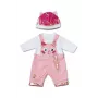 Komplet ubranek dla lalek ZAPF BABY born Onesie z czapką dla lalek 43 cm, wielokolorowy, składany, wiek 3+