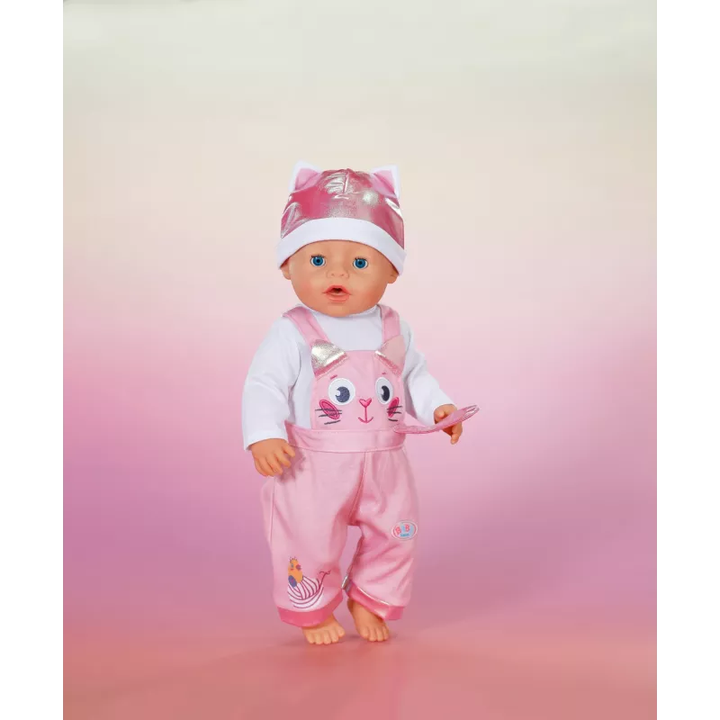 Komplet ubranek dla lalek ZAPF BABY born Onesie z czapką dla lalek 43 cm, wielokolorowy, składany, wiek 3+