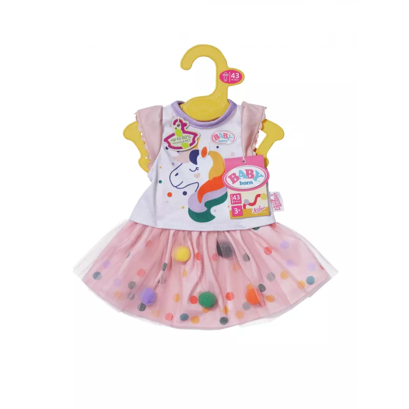Sukienka tutu jednorożec BABY born 43 cm, Sukienka dla lalki, 3 lat(a)