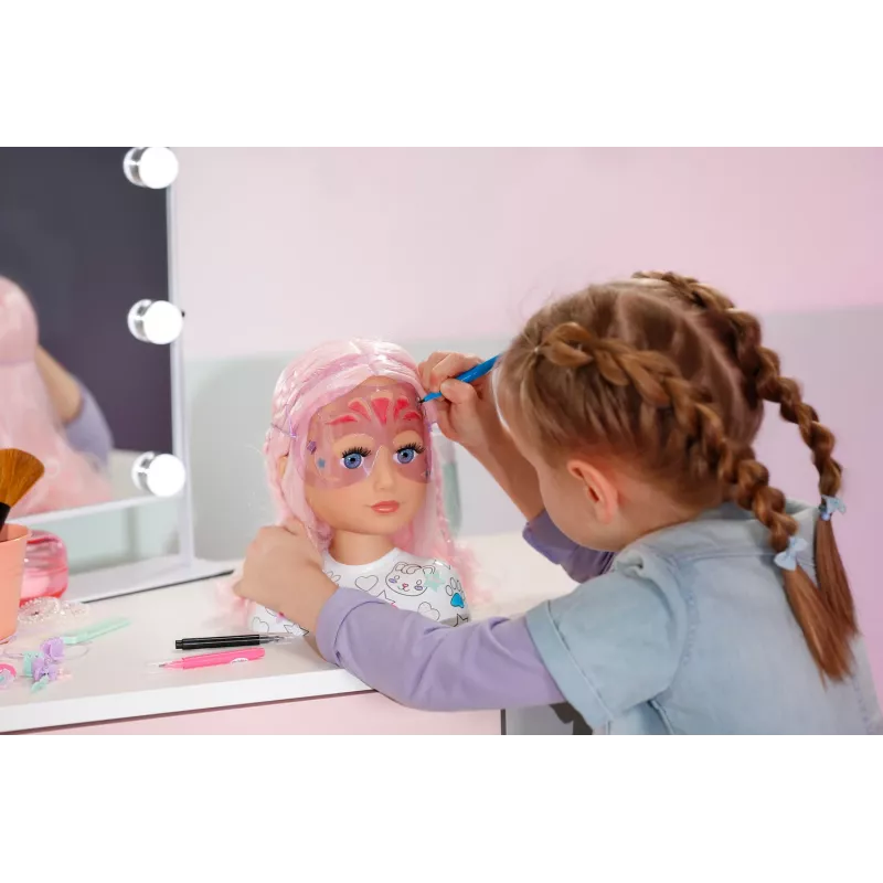 BABY born Styling Head Artist, główka do makijażu/stylizacji, dla dziewczynek, 3+, wielokolorowa