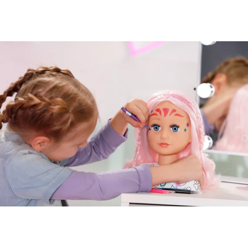 BABY born Styling Head Artist, główka do makijażu/stylizacji, dla dziewczynek, 3+, wielokolorowa