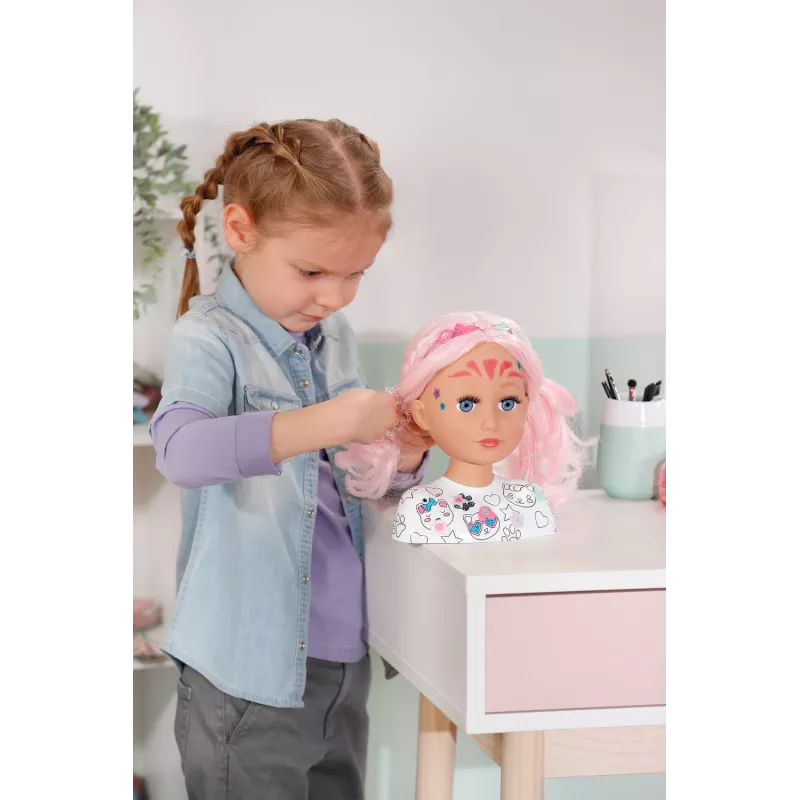BABY born Styling Head Artist, główka do makijażu/stylizacji, dla dziewczynek, 3+, wielokolorowa
