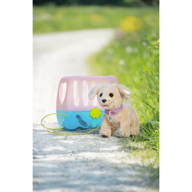 Lalkowe zwierzątko ZAPF BABY born My Dog Lucky z pudełkiem — tekstylia/plastik, wielokolorowe, dla dzieci 3–12 lat, wymaga 4×AAA