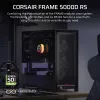Obudowa PC Midi Tower CORSAIR FRAME 5000D RS — Czarna, obsługa ATX/EATX, 3 wentylatory 140 mm z przodu, szkło hartowane, 250×556×542 mm