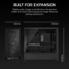 Obudowa PC Midi Tower CORSAIR FRAME 5000D RS — Czarna, obsługa ATX/EATX, 3 wentylatory 140 mm z przodu, szkło hartowane, 250×556×542 mm