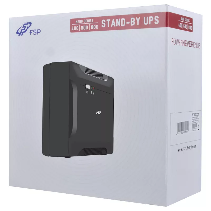 FSP Nano 600 zasilacz awaryjny (UPS) Standby (Offline) 0,6 kVA 360 W 2 gniazda AC