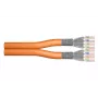DIGITUS kabel instalacyjny - Kat. 7 - S/FTP - AWG 23/1 - duplex - 100m - Pomarańczowy