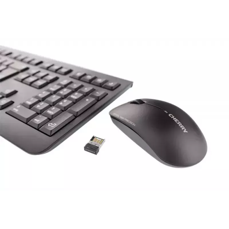 CHERRY DW 3000 klawiatura mysz w zestawie Uniwersalna RF bezprzewodowa AZERTY francuski czarny