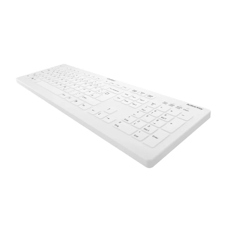 Contour Design Active Key Contour QuickClean Klawiatura medyczna Zdejmowana osłona Pełnowymiarowa Bezprzewodowa Biała DE C8112