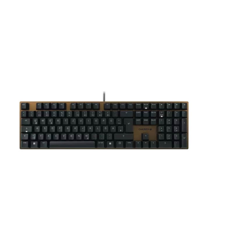 Klawiatura CHERRY KC 200 MX uniwersalna USB QWERTZ niemiecka czarna, brązowa