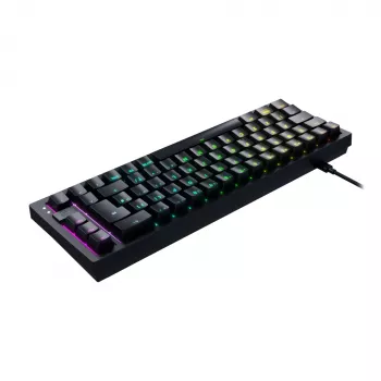 CHERRY K5V2 Kompaktowa klawiatura Gaming USB QWERTZ niemiecka Czarna 68 klawiszy RGB LED