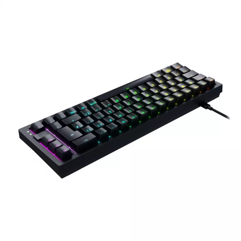 CHERRY K5V2 Kompaktowa klawiatura Gaming USB QWERTZ niemiecka Czarna 68 klawiszy RGB LED