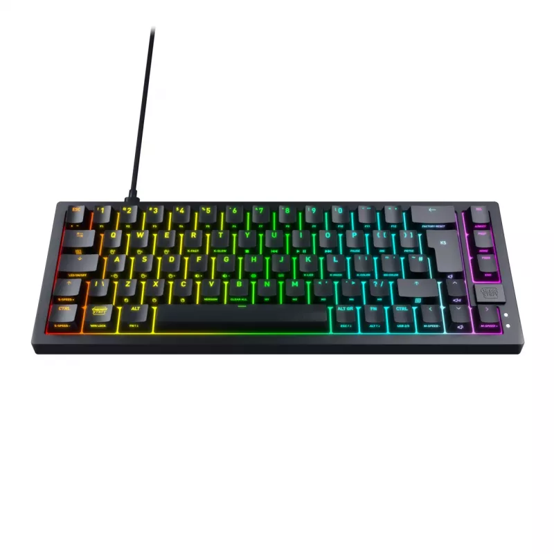 CHERRY K5V2 Kompaktowa klawiatura Gaming USB QWERTZ niemiecka Czarna 68 klawiszy RGB LED