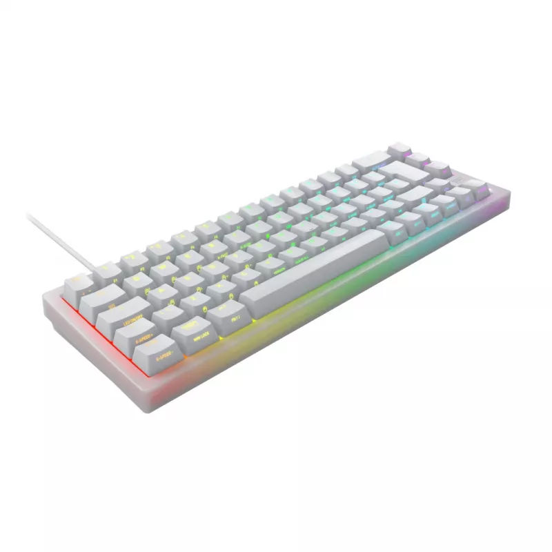 CHERRY K5V2 Kompaktowa klawiatura Gaming USB QWERTZ German Biały 68 klawiszy RGB LED