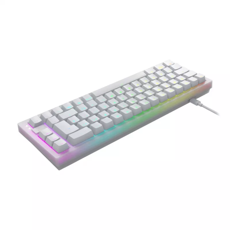CHERRY K5V2 Kompaktowa klawiatura Gaming USB QWERTZ German Biały 68 klawiszy RGB LED