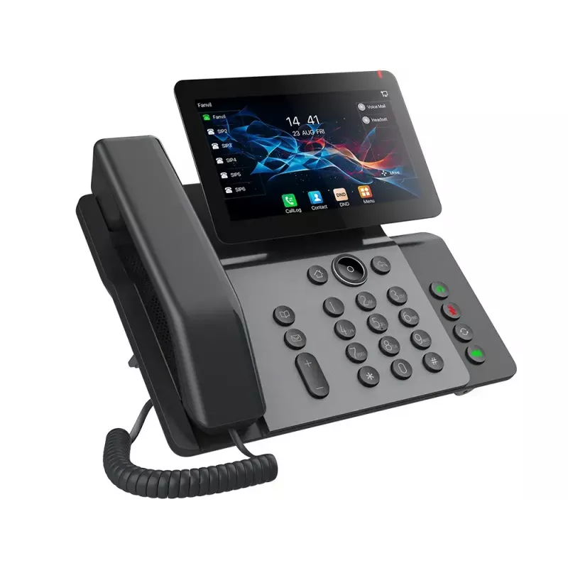 Telefon IP Fanvil V66 ciemnoszary — 20 linii, 7-calowy ekran dotykowy IPS, Wi‑Fi, PoE, Bluetooth