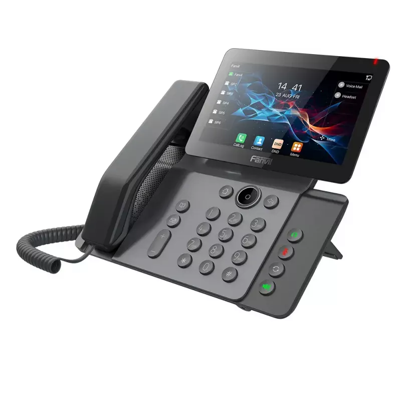 Telefon IP Fanvil V66 ciemnoszary — 20 linii, 7-calowy ekran dotykowy IPS, Wi‑Fi, PoE, Bluetooth