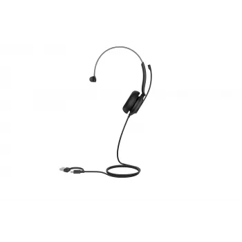 Zestaw słuchawkowy Yealink UH35 Mono UC USB-C/A, przewodowy, 20–20000 Hz, rozmowy/muzyka, 96,5 g, zestaw słuchawkowy, czarny