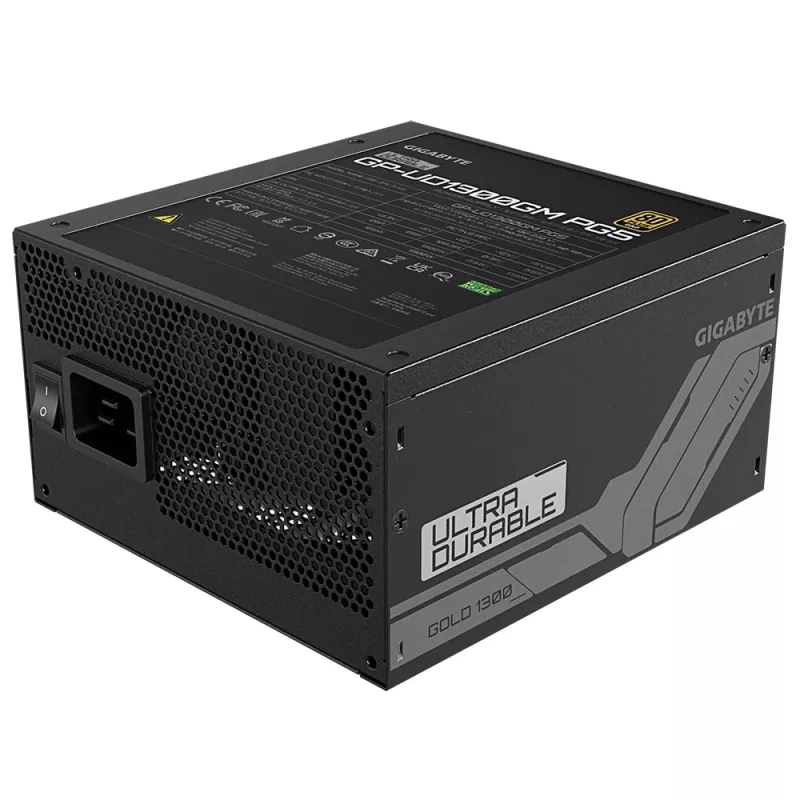 GIGABYTE UD1300GM PG5 zasilacz 1300 W 20+4 pin ATX ATX Czarny