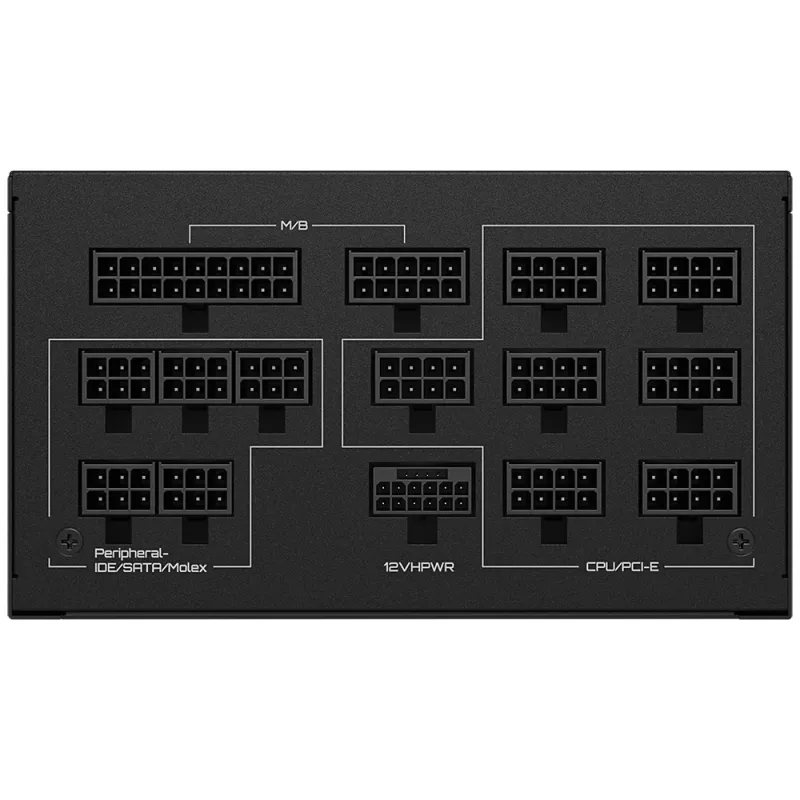 GIGABYTE UD1300GM PG5 zasilacz 1300 W 20+4 pin ATX ATX Czarny