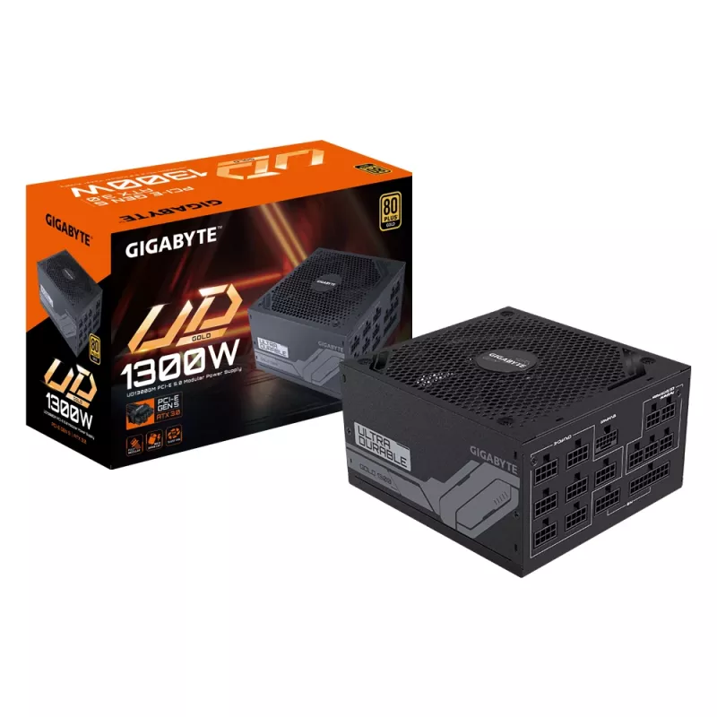 GIGABYTE UD1300GM PG5 zasilacz 1300 W 20+4 pin ATX ATX Czarny