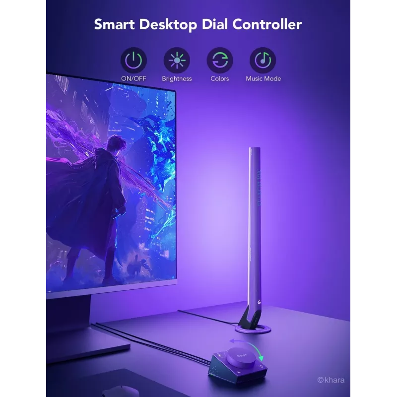 Zestaw inteligentnego oświetlenia Govee H6047, Wi‑Fi/Bluetooth, 12V 24W, czarny, 5 szt.