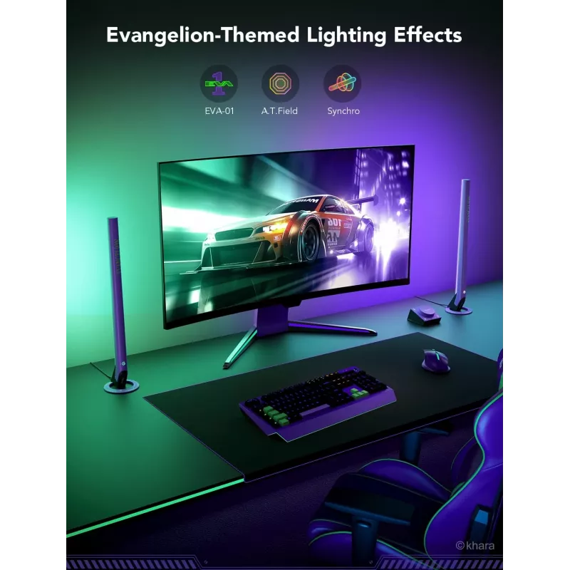 Zestaw inteligentnego oświetlenia Govee H6047, Wi‑Fi/Bluetooth, 12V 24W, czarny, 5 szt.
