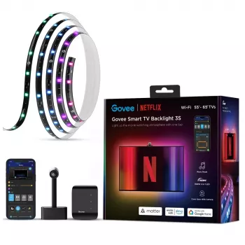 Smart strip light Govee H6098 — Wi‑Fi/Bluetooth, czarny, 2 kWh/1000h, klasa energetyczna G