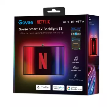 Smart strip light Govee H6098 — Wi‑Fi/Bluetooth, czarny, 2 kWh/1000h, klasa energetyczna G