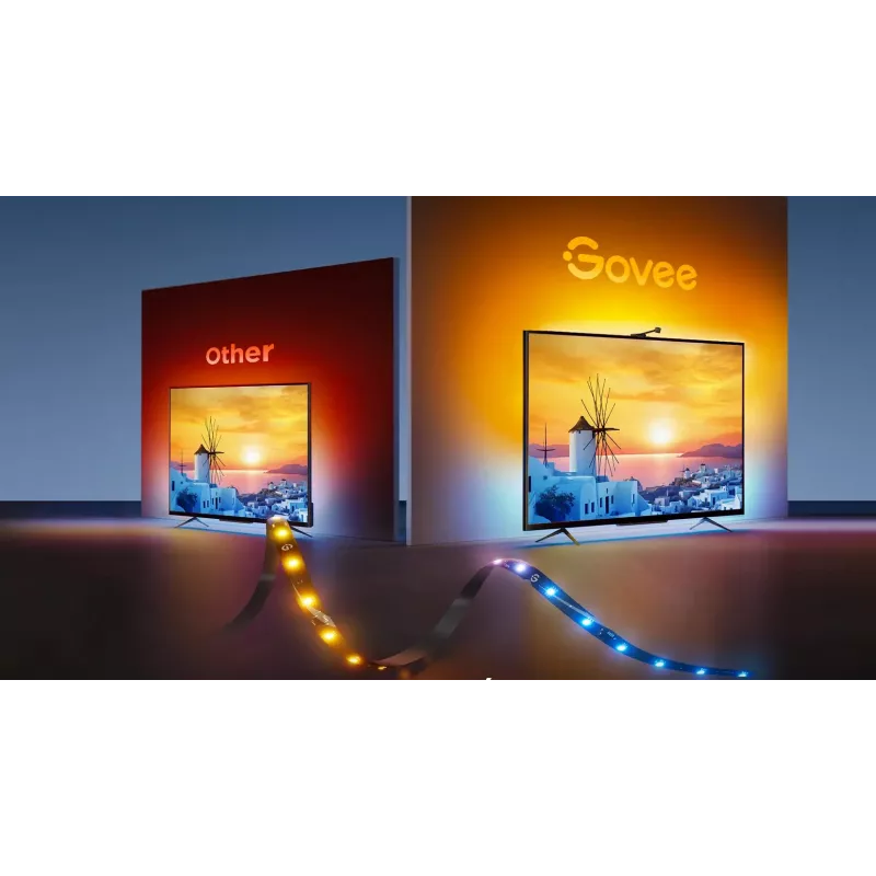 Smart strip light Govee H6098 — Wi‑Fi/Bluetooth, czarny, 2 kWh/1000h, klasa energetyczna G