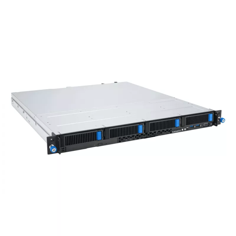 Serwer szafowy ASUS RS300-E12-RS4, 1U, Intel C262, LGA1700, Xeon E-2400, 4x hot-swap 3,5 cala, zasilacz 450W, DDR5 UDIMM do 128GB