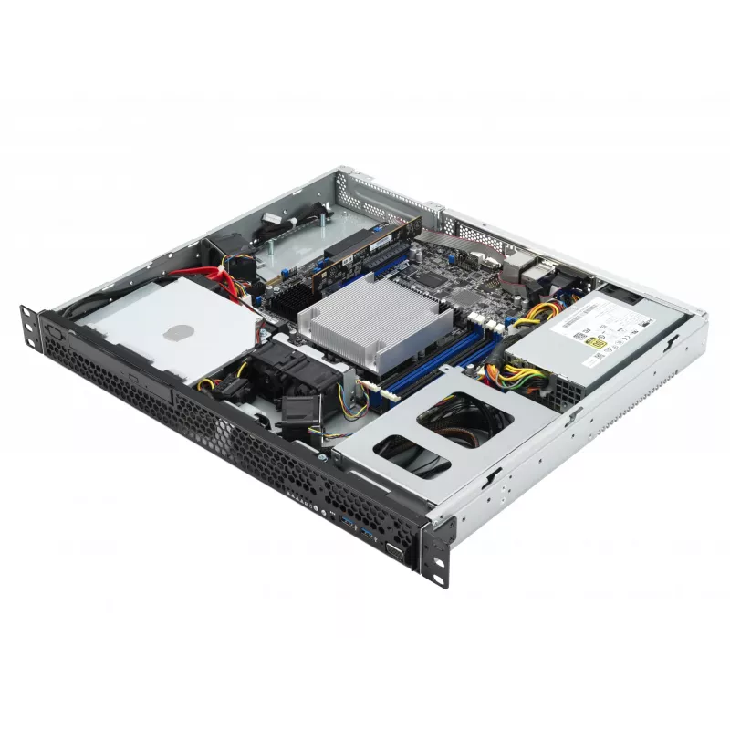 Serwer rack ASUS RS100-E11-PI2, Intel C252, LGA 1200, 1U, 4 DIMM, DDR4 do 128 GB, zasilacz 350W, 2x RJ-45, M.2