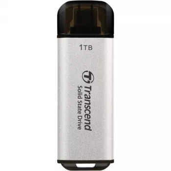 TRANSCEND Esd300s - 1TB Przenośny SSD - USB Type-C - 3D NAND Flash - Srebrny