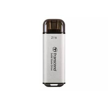 TRANSCEND Esd300s - 2TB przenośny dysk SSD - USB Type-C - 3D Nand Flash - srebrny