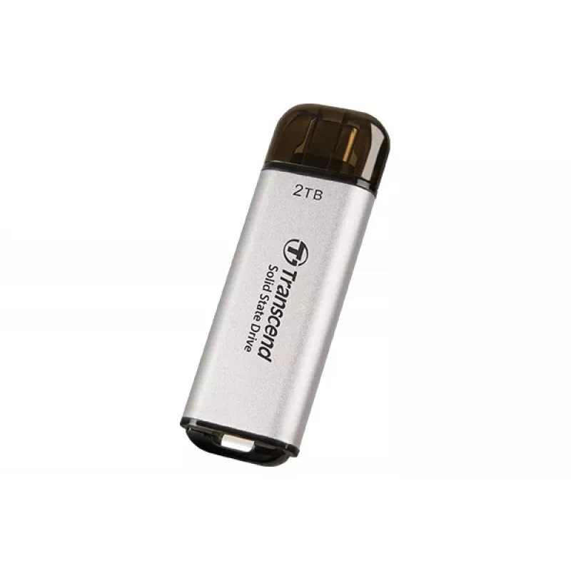 TRANSCEND Esd300s - 2TB przenośny dysk SSD - USB Type-C - 3D Nand Flash - srebrny