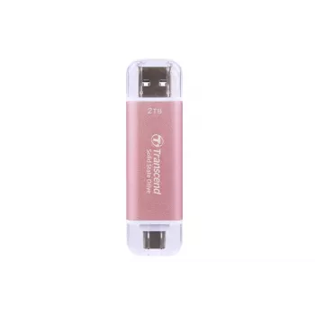 TRANSCEND Esd310p - 2TB przenośny dysk SSD - USB typu A / USB typu C - różowy