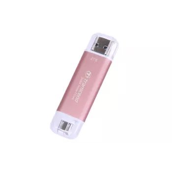 TRANSCEND Esd310p - 2TB przenośny dysk SSD - USB typu A / USB typu C - różowy