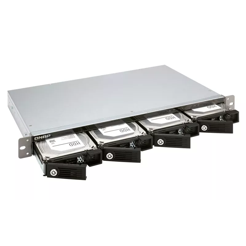 QNAP 4-bay 1U 12 short-depth rackmount 3.5in SATA HDD USB 3.0 type-C hardware RAID external enclosure