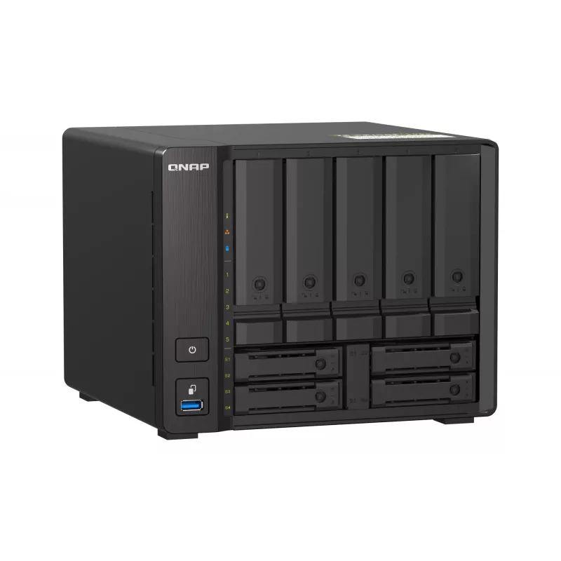 QNAP TS-H973AX NAS Tower Ryzen Embedded V1500B 8 GB DDR4 0 TB QuTS hero Czarny