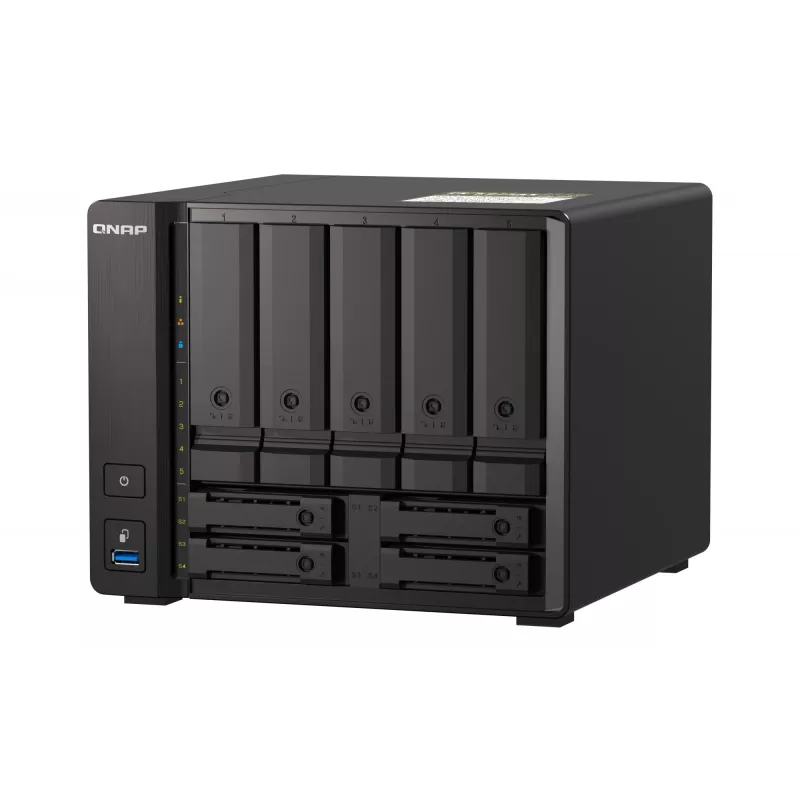 QNAP TS-H973AX NAS Tower Ryzen Embedded V1500B 8 GB DDR4 0 TB QuTS hero Czarny