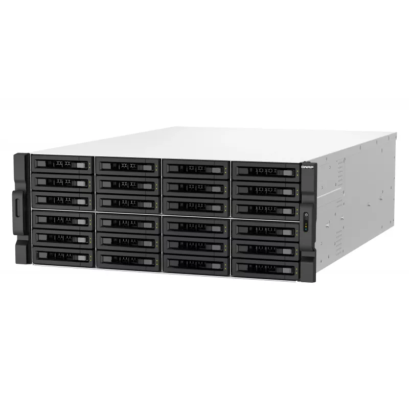 QNAP TS-H3087XU-RP NAS Rack (4U) Intel Xeon E E-2378 64 GB DDR4 0 TB QuTS hero Czarny, Biały