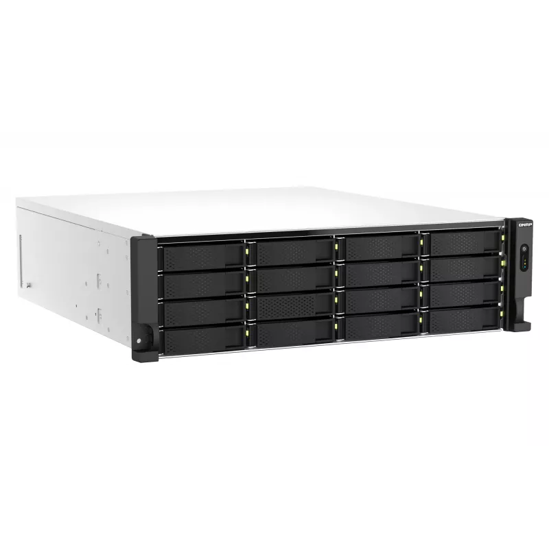 QNAP TS-h2287XU-RP NAS Rack (3U) Intel Xeon E E-2336 32 GB DDR4 0 TB QuTS hero Czarny, Biały
