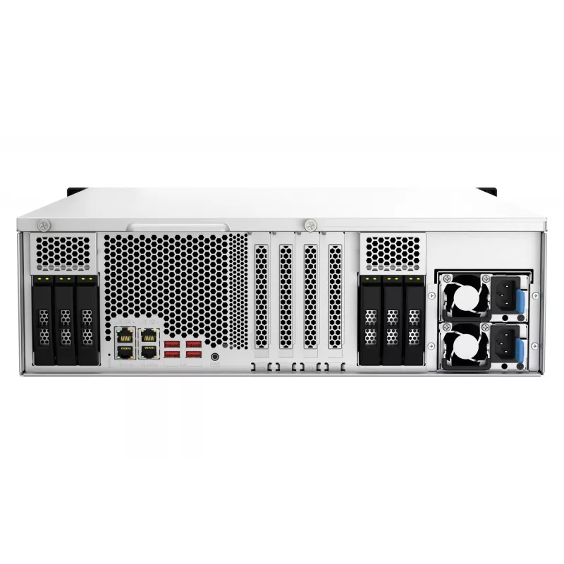 QNAP TS-h2287XU-RP NAS Rack (3U) Intel Xeon E E-2336 32 GB DDR4 0 TB QuTS hero Czarny, Biały