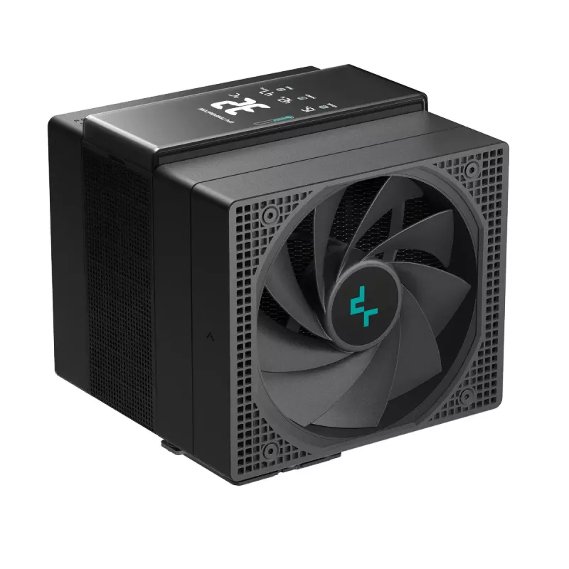Chłodzenie powietrzne DeepCool ASSASSIN IV VC VISION — dwuwentylatorowe 120/140 mm, 300 W TDP, 7 ciepłowodów, kompatybilne z LGA115x/LGA1200/LGA1700/LGA20xx, czarne