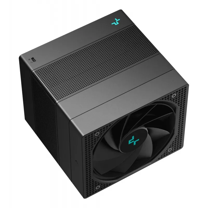 Chłodzenie powietrzne DeepCool ASSASSIN IV 14 cm Czarne — maks. ciśnienie powietrza 2,44 mmH2O, wentylator FDB 14 cm, 1700 RPM, 79,1 cfm, 7 rurek cieplnych